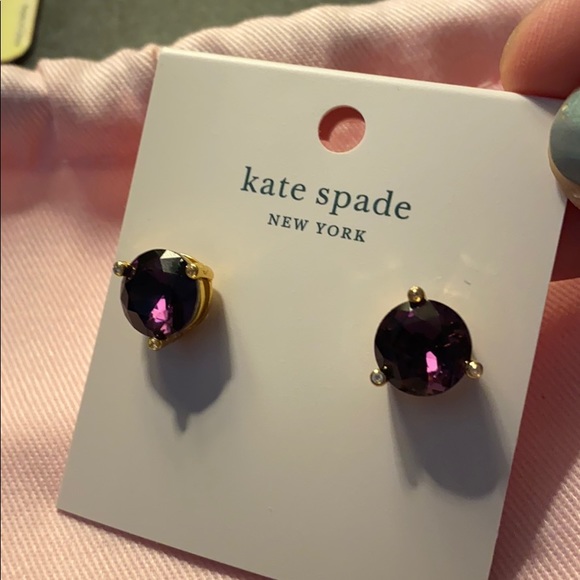 NEW Kate Spade rise and shine purple earrings - Picture 4 of 8